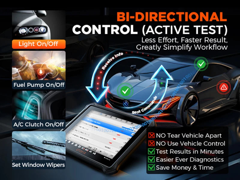 OTOFIX D1 LITE OBD2 Scanner Car Diagnostic Tool Bluetooth Wireless Bi-Directional Control OBD Automotive Scan Tool Active Test