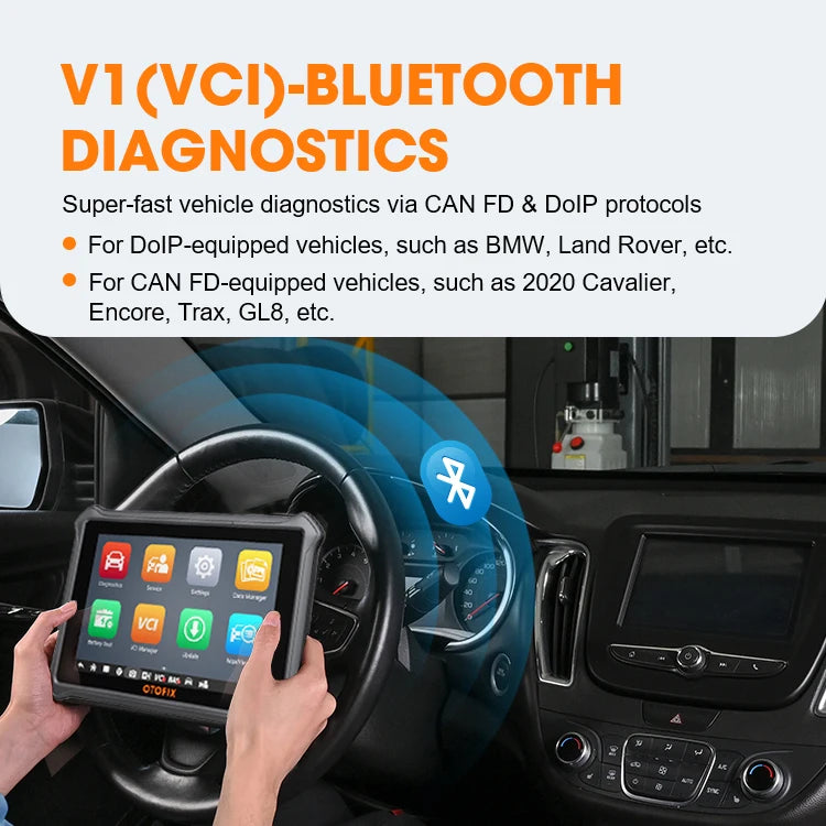 OTOFIX D1 LITE OBD2 Scanner Car Diagnostic Tool Bluetooth Wireless Bi-Directional Control OBD Automotive Scan Tool Active Test